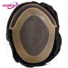 Men Toupee Front Fine Mono NPU Human Hair Wig Indian System Hairpiece Natural Hair Toupee, Indian Human Hair, Invisible Man, Natural Wigs, Hair System, Hair Replacement, Human Hair Wig, Swiss Lace