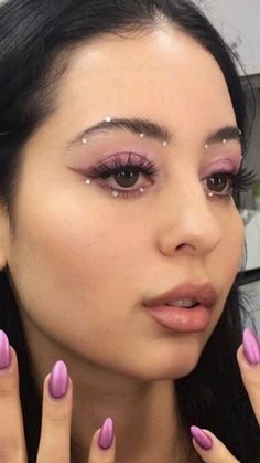 Maddy Euphoria, Gem Makeup, Concert Makeup, Crystal Makeup, Rhinestone Makeup, Rave Makeup, Smink Inspiration