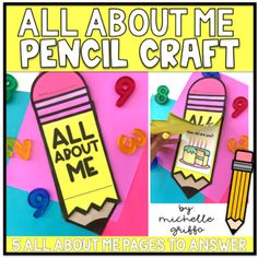 all about me pencil craft for kids