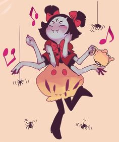 Muffet is definitely one of my favorite characters. I just love her theme and her design Undertale Pictures, Spider Girl, Toby Fox, Undertale Au