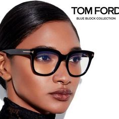 Tom Ford Eyeglasses. Color Code: 001. Shape: Square. Lens Width: 50 Mm. Lens Bridge: 22 Mm. Arm Length: 145 Mm. Frame Material: Plastic. Frame Color: Shiny Black. Lenses Type: Blue Light Block. Rim Style: Full-Rim. Tom Ford Blue Light Block Square Men's Eyeglasses Ft5542-B 001 50. Manufacturer's Packaging Included. Packaging Size And Color May Vary. General Frame Color Shiny Black Information Brand Tom Ford Gender Mens Model Ft5542-B 001 50 Details Series Number Ft5542-B Color Code 001 Lens Blue Thick Frame Eyeglasses Women, Tom Ford Eyeglasses Women, Tom Ford Glasses Women, Tom Ford Frames, Bold Glasses, Tom Ford Eyeglasses, Glasses Frames Trendy, Tom Ford Glasses, Mens Model