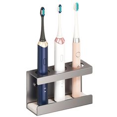 Wallmount Toothbrush Holder Cabinet Organizers, Stainless Steels Toothbrush Storage Organizers Tooth Hanging Installation, Bathroom Stand, Electric Toothbrush Holder, Cabinet Organizers, Toothbrush Holder Wall, Razor Holder, Toothbrush Storage, Hanging Closet, Toothpaste Dispenser