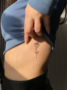 Rose tattoo - line work Love Tattoos For Women Words, Different Tattoo Styles For Women, Women’s Small Tattoos, Lineart Tattoo Minimal, Minimalist Tattoo Rose, Rose Minimalist Tattoo, Minimalistic Rose Tattoo, Small Ideas Tattoo, Rose Tattoo Minimalist