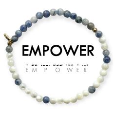 EMPOWERWomen Supporting Women.When we cheer each other on, we all win!This bracelet looks great alone or stacked with your other favorite Morse Code or stone stacking bracelets!How to read your jewelry: A Morse Code dot is one bead and a dash is two beads in the alternating color. Start at the small gold spacer bead and follow the Morse Code spelling around the bracelet!Your purchase helps to provide economic empowerment for women who are survivors of human trafficking and exploitation. Each pie Stone Stacking, Stacking Bracelets, Morse Code Bracelet, Morse Code, Empower Women, Classic Gold, Leather Shops, Gold Collection, Women Supporting Women