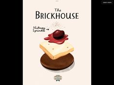 the brickhouse book cover with an illustration of a piece of cake