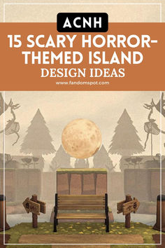 the front cover of an achi scary horror themed island design ideas