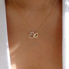 Gold Tone Double Heart Necklace. Brand New With Tags. Gold Beautiful, Romantic And Dreamy. Solid Heart On One Side With Cz Decorating The Other Heart. Great Everyday Piece. Fantastic Gift For Someone You Care About. Adjustable Chain. Available In Silver Too ! Questions Just Ask ! Women,Ladies,Girls,Teens,Youth,Y2k,Modern,Gold,Pretty,Rhinestones,Diamond,Diamante,Hearts,Gold,Silver,Evening,Day,Party,Work,College,School,Gift,Boho Double Heart Necklace, Gold Heart Necklace, Jade Ring, Double Heart, Fashion Accessories Jewelry, Heart Pendant Necklace, Heart Of Gold, Fashion Lover, Heart Necklace