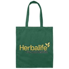 Herbalife New Logo Gold Canvas Tote Bag Casual Bags Suitable For Daily Use And Gifts, Practical Bags For Everyday Use, Practical Rectangular Gift Bag, Green Rectangular Bag With Reinforced Handles, Green Rectangular Bags With Reinforced Handles, Practical Green Cotton Bag, Casual Green Reusable Bag, Casual Recyclable Rectangular Bags, Practical Green Cotton Bags