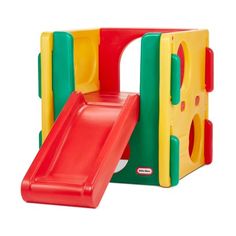 the little tikes play set includes a slide and climbing frame