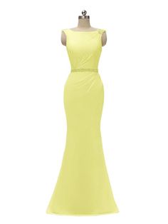 daffodil|wanda Lemon Bridesmaid Dresses, Bateau Dress, Marigold Bridesmaid Dress, Sleeveless Bridesmaid Dresses, Elegant Bridesmaid Dresses, Bridesmaid Dresses Online, Satin Bridesmaid Dresses, Custom Size Dresses, Long Bridesmaid Dresses