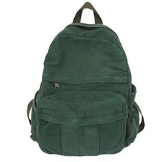 Laptop Backpack for Women Travel Canvas Backpack for Women Vintage Green Aesthetic Backpack for School Description and features ✅HIGH QUALITY MATERIALS: This retro backpack is made of premium quality high-density canvas fabric. It is sturdy, scratch-resistant and abrasion resistant. It features a vintage-yet stylish zipper closure flap over design. Even and smooth stitching, reinforced stress points and the adjustable straps. All is for long-lasting retro charming and good performance. Age: over 6 yeares old. ✅SPACIOUS: Dimensions - (L) 13" x (W) 5.5" x (H) 16.1"; Weight: 1.4lb. There is 1 large compartment with many small compartments inside, 2 front pockets and 2 side pockets. It is big enough to fit everyday essentials such as laptop, notebooks, books, or other essential personal goods Aesthetic Backpack, Women Backpack Travel, Laptop Travel, Mini Mochila, Women's Backpack, Purple Bag, Backpack For Teens, Vintage Backpacks, College Backpack