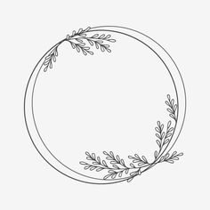 a circular frame with leaves on it