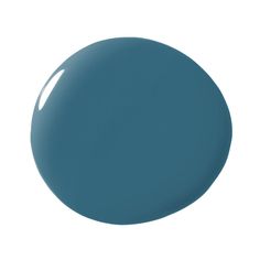 a blue paint with a round shape on the top and bottom, it's color is