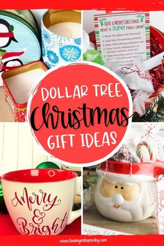 dollar tree christmas gift ideas for the home or office with free printables and instructions