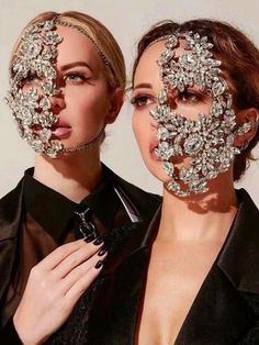 Crystal Half Face Jewelry Prom Mask – Fashionsarah.com Masquerade Mask Full Face, Prom Mask, Face Jewelry, Jewelry Prom, Mask Aesthetic, Festival Face, Face Jewellery, Half Mask, Half Face Mask