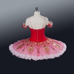 A professional pancake tutu for the role of Paquita. This charming red tutu will attract the attention of the audience. The bodice was created using semi-stretchy red fabric and decorations feature different types of gold sequins, appliques and crystals of different color and shape. Arm bands are included. The ten layers pancake tutu skirt is white, with a red overlay richly decorated with red and gold appliques, sequins and stones. Custom made. Measurements in centimeters to be sent to: info@gi Fitted Red Tulle Tutu Dress, Red Fitted Tulle Tutu Dress, Red Tutu Costume Halloween, Princess Style Red Tutu Dress, Elegant Red Tutu Dress For Dress-up, Red Sleeveless Tutu Dress For Dress-up, Pancake Tutu, Red Tutu, Gold Applique