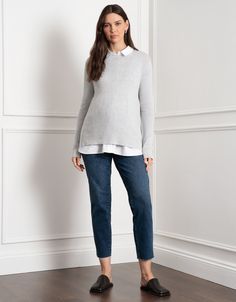 Long sleeve, suzanna underlayer, stepped hem, knitwear, knitted, knit, shirt, woven, collar, nursing knitwear, nursing jumper, nursing top, nursing, maternity, maternity knitwear, jersey nursing, side nursing, side slits, elasticated shirt, button through Relaxed Fit Knit Top For Layering, Crew Neck Knit Top With Ribbed Collar For Layering, Crew Neck Knit Top For Layering, Casual Maternity Tops For Fall, Casual Fall Maternity Tops, Versatile Fine Knit Sweater For Layering, Knit Top For Layering, Soft Knit Long Sleeve Tops For Work, Knit Sweater With Ribbed Collar For Layering