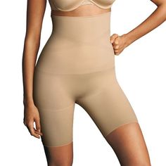 Maidenform Shapewear Slim Waister Seamless High-Waist Thigh Slimmer 12622 - Women's, Size: XXL, Brown Fat Free Dressing, Curves And Confidence, Thigh Slimmer, Tummy Shaper, Women's Shapewear, Waist Trainer, Body Shapers, Inspirational Women, Shapewear