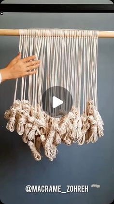 the video shows how to make macrame