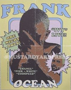 the poster for frank ocean's one night only live concert in new york city