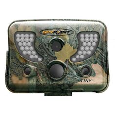 the spypoint game camera is shown in camouflage