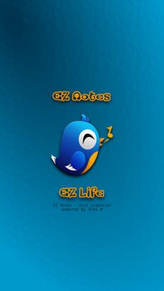 a blue bird with an orange beak on it's head and the words az life written in arabic