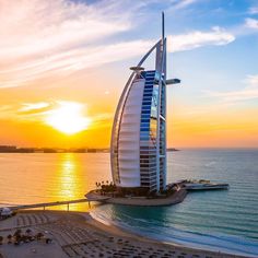 an aerial view of the burj al arab hotel in abu, united kingdom