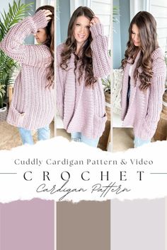 the crochet cardigan pattern and video