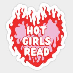 hot girls read! -- Choose from our vast selection of stickers to match with your favorite design to make the perfect customized sticker/decal. Perfect to put on water bottles, laptops, hard hats, and car windows. Everything from favorite TV show stickers to funny stickers. For men, women, boys, and girls. Hot Reading, Reading Stickers, Read Banned Books, Stickers Aesthetic, Banned Books, Car Bumper Stickers, Girl Reading, Craft Stickers, Cool Stickers