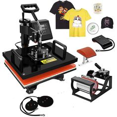 an image of some items that are being used to make t - shirts and other things