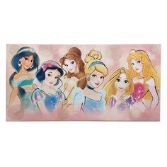 the disney princesses are lined up together for a photo in this hand drawn drawing