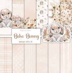 the digital papers are ready to be used as wallpapers for baby's nursery