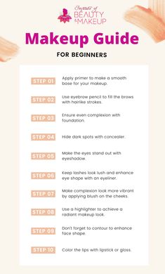 Makeup Guide For Beginners, Makeup Order, Makeup Brushes Guide, Learn Makeup, Simple Makeup Tips, Makeup Artist Tips, Makeup Help, How To Do Makeup