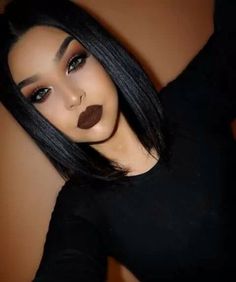 Black Bob Hair, Black Bob Hairstyles, Black Bob, Front Hair, Wig Straight, Hair Indian, Bob Lace Front Wigs, Beauty Make-up, Dark Makeup