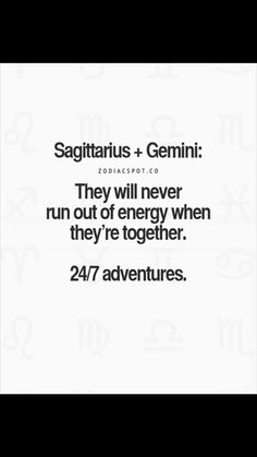 the quote for sagitratus and genni they will never run out of energy when they're together