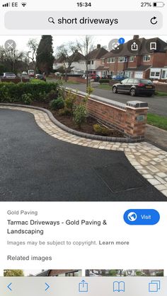 an image of a driveway being cleaned by someone using the app on their smartphone phone