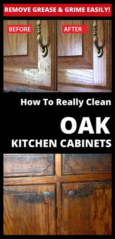 how to remove grease and grim easily with oak kitchen cabinets