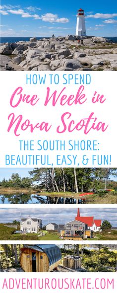 an image with the words how to spend one week in north carolina, the south shore beautiful easy and fun