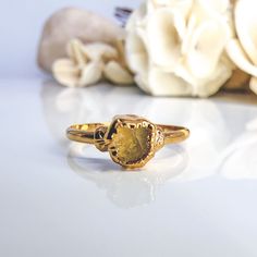 Raw Citrine Ring Heirloom Nugget Rings As Gift, Gold Jewelry With Raw Stone For Promise Ring, Gold Ring With Raw Stone For Healing, Spiritual Gemstone Signet Ring As Gift, Spiritual Raw Stone Rings For Anniversary, Raw Crystal Ring, Raw Citrine, Raw Gemstone Ring, Raw Stone Ring