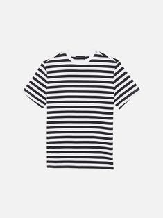 McClain S/S Stripe Tee Stripe Tee, Sunday Afternoon, Striped Tee, Body Shapes, S S, White Stripe, Date Night, White And Black, Tights