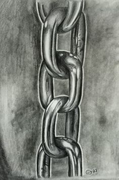 a pencil drawing of a chain