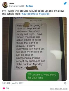 the text message was posted to someone on their cell phone while they were not talking