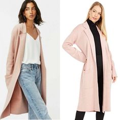 Cult-Fav Duster Length Blazer Cardigan Pristine Condition No Issues Or Signs Of Wear Pet-Free Smoke-Free Child-Free Rona-Free Home Pink V-neck Cotton Outerwear, Blazer Cardigan, Child Free, Suit Jackets, Blazer Suit, J Crew, Suit Jacket, Jackets & Coats, Jackets For Women