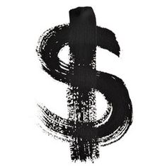 the dollar sign is painted in black ink