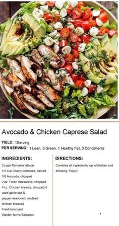 an image of a salad with chicken and lettuce in it on the phone