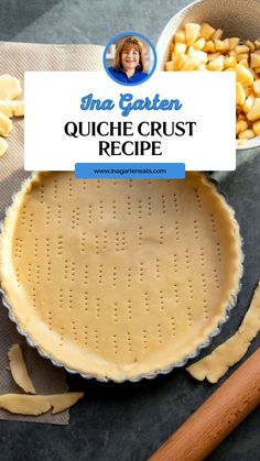 Ina Garten Quiche Crust Recipe Ina Garten Pie Crust, Best Quiche Crust Recipe, Pie Crust For Quiche, Ina Garden Pie Crust, Quick Quiche Crust, Pie Crust Recipe For Quiche, Quiche Crust Recipes, Crust For Quiche, Quiche Crust Recipe Easy