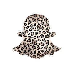 an animal print scarf with the shape of a person's head in leopard spots