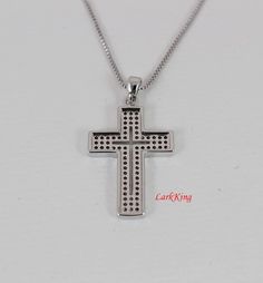 "LarkKing necklace NE34 White gold filled stainless steel cross necklace Necklace cross jewelry for women White gold filled stainless steel, South Africa crystal, Length: 16\", adjustable +2\" Size: cross, 11/16\"x1\" Gift boxes are available at https://www.etsy.com/shop/LarkKing?section_id=20001206 Sterling silver initials (add-on) are available at https://www.etsy.com/shop/LarkKing?section_id=20032040 LarkKing Categories at: https://www.etsy.com/shop/LarkKing LarkKing Sweet and sleek! All that Gift White Gold Cross Necklace In Stainless Steel, Hypoallergenic Stainless Steel Cross Jewelry, Necklace Cross, Steel Cross, Sterling Silver Initial, Crystal Cross, Necklace Necklace, Christening Gifts, Cross Jewelry