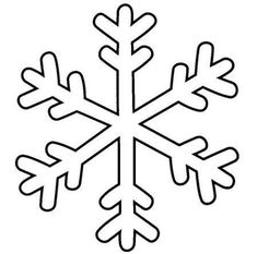 a snowflake is shown in black and white