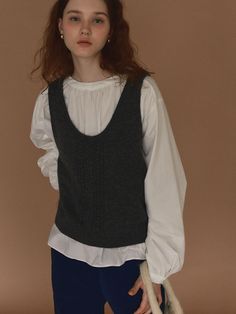 Composition : Cashmere 5% Extra Fine Wool 60% Nylon 35%Country of Origin : Republic of Korea Knit Vest, Knitwear, Cashmere, Composition, Wool, Knitting, The Originals, Clothes For Women, Clothes